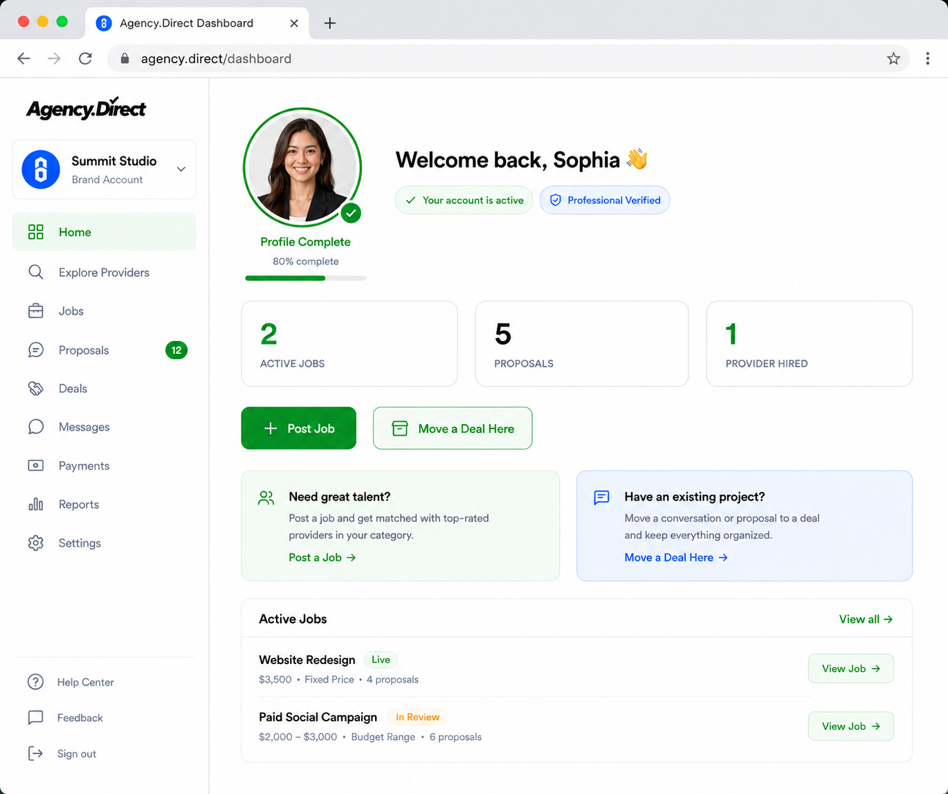 Agency.Direct dashboard preview